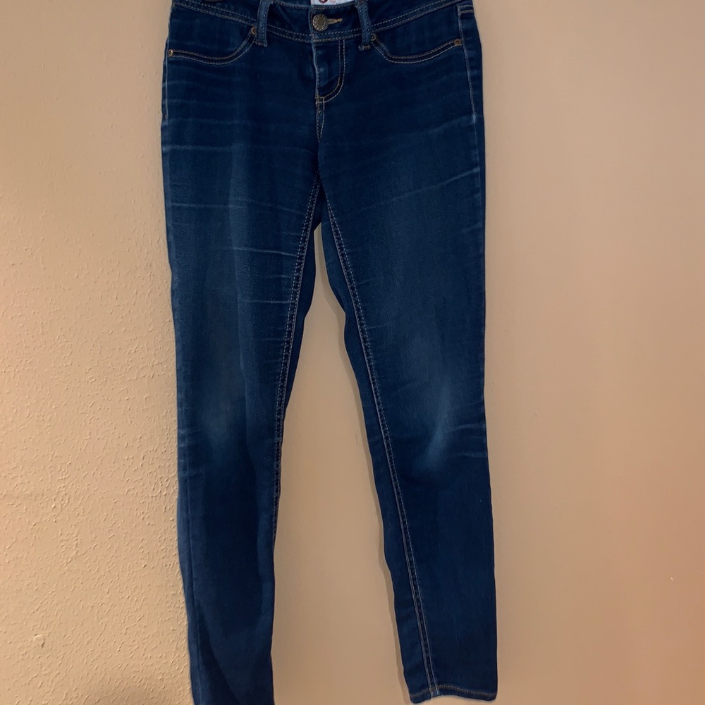 Dark denim skinny jeans